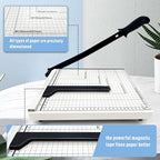 12" Guillotine Paper Cutter,Paper Cutter for Cardstock Heavy Duty 12 inch,Cut Cleanly and Quickly,12" Cut Length,10 Sheet Capacity.Paper Trimmer for Classroom,Cardstock, Art Projects,and Office Use A4