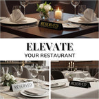 6 Reserved Table Signs – Black Stainless Steel - Image 5