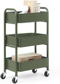 SunnyPoint 3-Tier Delicate Compact Rolling Metal Storage Organizer by SunnyPoint