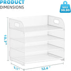 Marbrasse 2 Pack 4 Tier Paper Organizer Letter Tray - Image 3