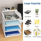 Natwind 4-Tier Stackable Paper Tray, Metal Mesh Desktop Organizer, Paper Sorter - Image 4
