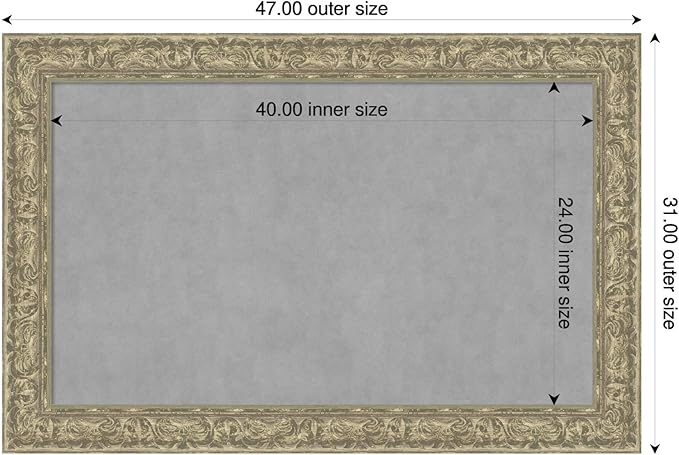 Amanti Art Silver Framed Magnetic Board 31x47 Large Vision Board - Image 2