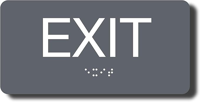 ADA Compliant Exit Sign with Braille - Image 2
