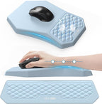 Ergonomic Mouse Pad and Keyboard Wrist Rest Support Set, Massage Design Mousepad by abcmat