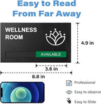 Wellness Room Office Sign, Do Not Disturb Privacy Slide Door Sign, In Use And - Image 2