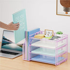 Marbrasse Desk Organizer and Accessories，4-Tier Paper Letter Tray Organizer - Image 5