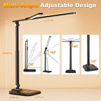 CHARYJOD LED Desk Lamp for Office Home, Height Adjustable Architect Desk Light - Image 5