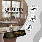 6 Reserved Table Signs – Black Stainless Steel - Image 6
