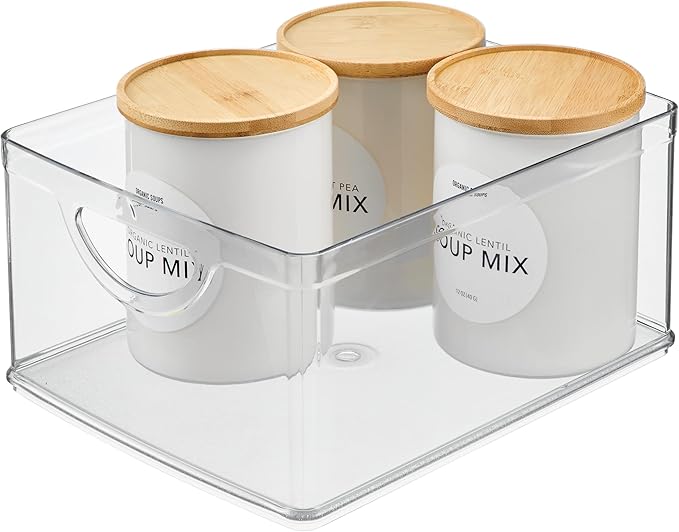 iDesign Plastic Stackable Kitchen Cabinet Storage Bin by iDesign