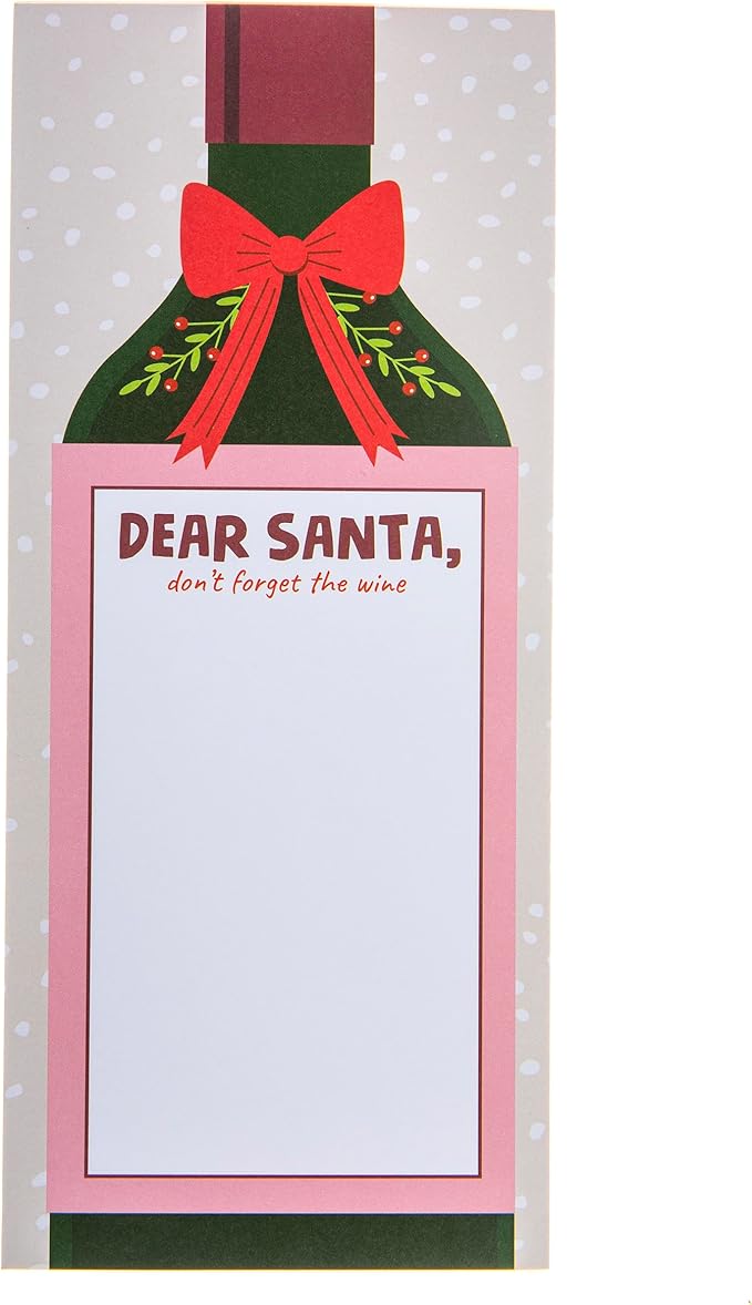 Graphique Wine List Holiday Magnetic Notepad | 100 Tear-Away Sheets | Grocery by GraphiquedeFrance