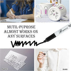 Buecs Permanent Markers, Fine Point, Waterproof & Smear Proof Markers, Quick - Image 2