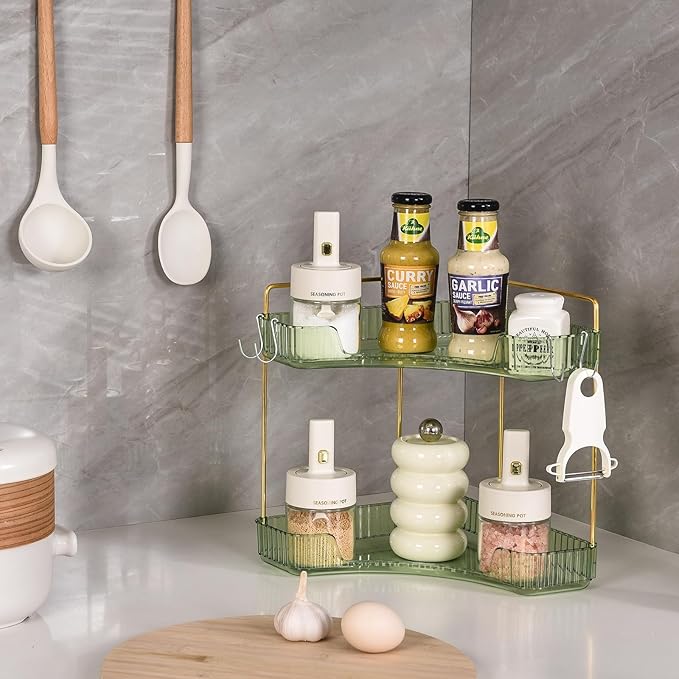 Trdongxu 2-Tier Corner Bathroom Organizer Countertop - Image 3