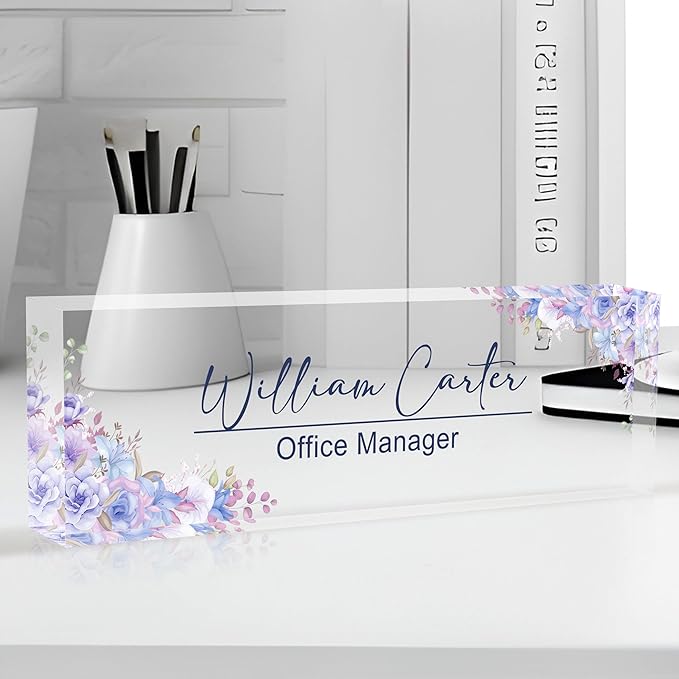 Personalized Name Plate for Desk Custom Acrylic Desk Name Plate Custom Employee - Image 4