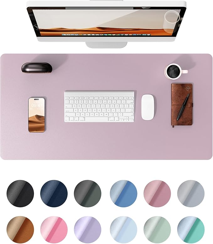 YSAGi Leather Desk Pad Protector, Office Desk Mat, Large Mouse Pad, Non-Slip PU by YSAGi