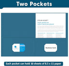 Two Pocket Folders, PANDRI 30 Pack 2 Pocket Folders, Letter Size Paper File - Image 4