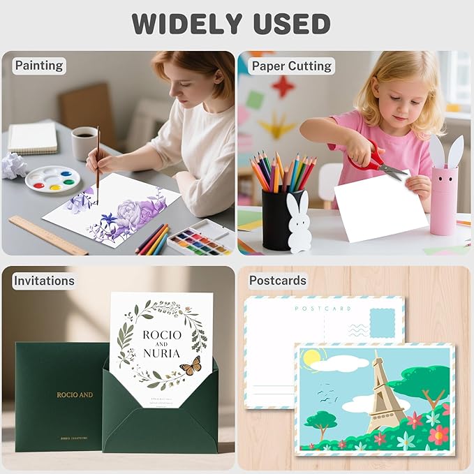 White Cardstock 8.5 X 11, 120 Sheets Card Stock, 75lb/ 200gsm Copy Paper - Image 7