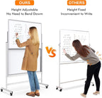 maxtek Dry Erase Whiteboard Height Adjustable, Easel Stand Rolling White Board - Image 5
