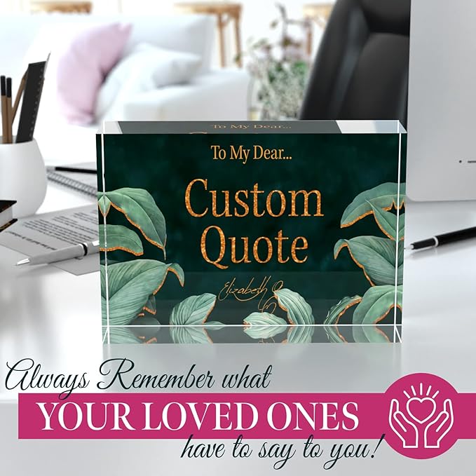 Personalized Gifts, Custom Quote Block Letter Board, Crystal-Clear Acrylic - Image 5