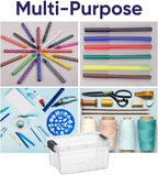 Superio Mini Storage Container Plastic Crayon Box Art Supplies and Sewing Case - Image 4