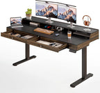 ONBRILL Standing Desk with Drawers, 55x23.6 Inch Electric Stand Up Desk with by ONBRILL
