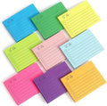 Eastern Wolf 9 Pads to Do Lined Sticky Notes, 9 Bright Multi Colors Self-Stick by EasternWolf