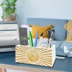 QZQE Boho Yellow Sunshine Pen Pencil Holder Organizer - Image 3