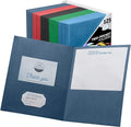 FILE-EZ Two-Pocket Folders, Textured Paper, Letter Size by FILE-EZ