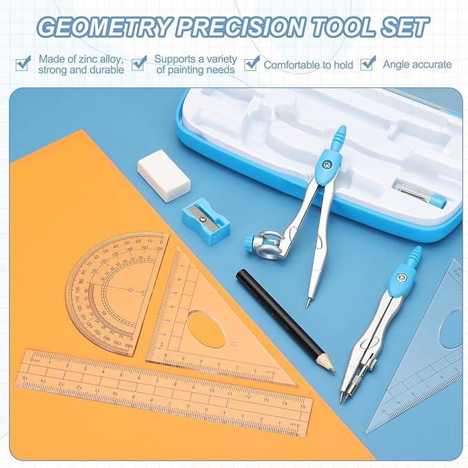 PATIKIL Geometry Precision Tool Set, Rose Red - Image 3