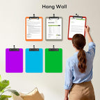 Zoenley A4 Plastic Clipboard Set of 12, Colorful 12.5 x 9 Letter Size - Image 5