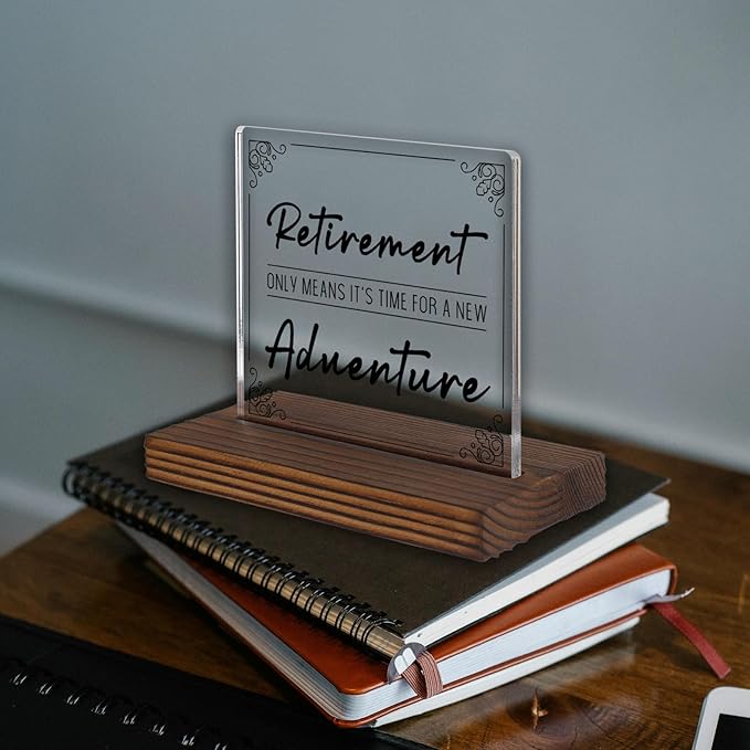 Retirement Adventure Acrylic Desk Sign - Image 2