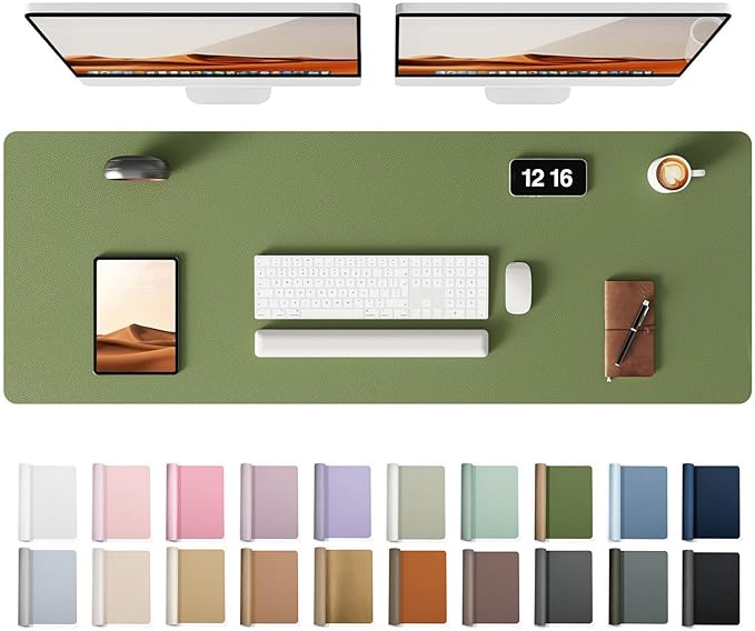 YSAGi Leather Desk Pad Protector, Office Desk Mat, Large Mouse Pad, Non-Slip PU by YSAGi