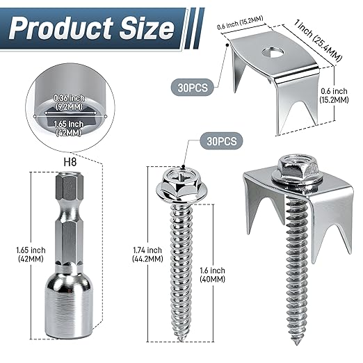 Sumloty 30-Pack 304 Stainless Steel Fence Staples, 1.6 Inch Reusable Fence - Image 2