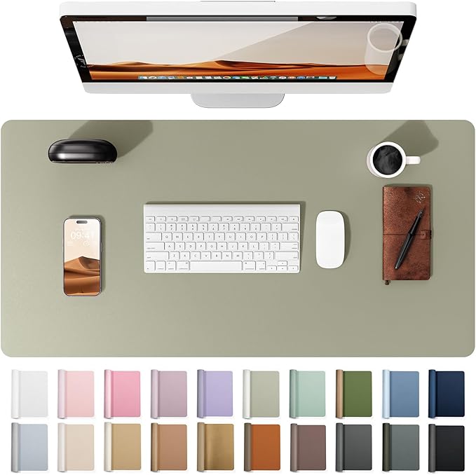 YSAGi Leather Desk Pad Protector, Office Desk Mat, Large Mouse Pad, Non-Slip PU by YSAGi