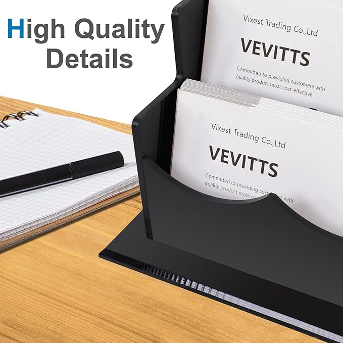 Vevitts Business Card Holder, Acrylic Business Card Display, Home & Office - Image 6