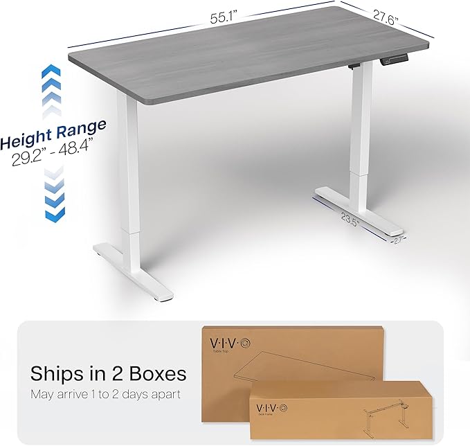 VIVO Electric 55 x 28 in Standing Desk, Memory Height Adjustment, 1B Series - Image 3