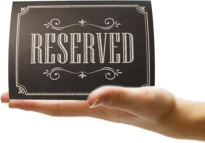 20 Pack Rustic Reserved Table Sign by TOROS