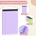 Legal Pads 5x8 Inch, 6 Pack, Narrow Ruled, 5x8 Colored Legal Pad, Mini - Image 2