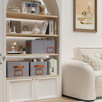 OUTBROS Foldable Storage Box for Shelves, 15 x 10.2 x 7.9 inch Fabric Baskets - Image 3
