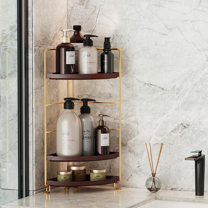 JANUS LiANG 3-Tier Corner Bathroom Organizer Countertop - Image 4