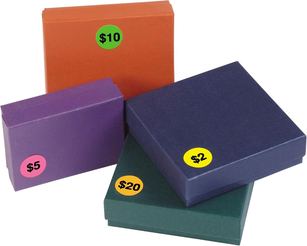 Avery Preprinted Removable Pricing Labels, 3/4 Inch Round Labels, Assorted Neon Colors, Non-Printable, 350 Pricing Stickers Total (5480)