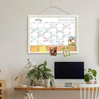 Calendar Whiteboard for Wall, 18x24 Inches Whiteboard Calendar Cork Board Combo - Image 6