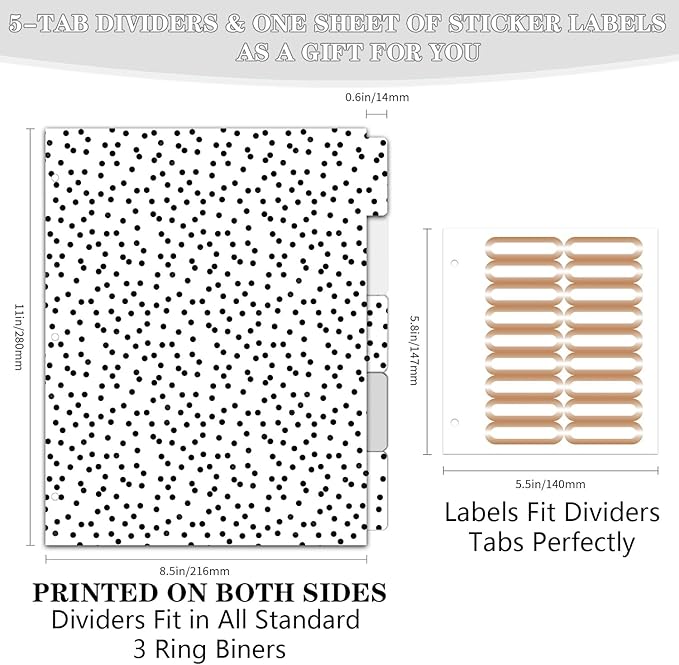 Lateefah 3 Ring Binder, 1 Inch Binder Organizer - Image 5