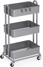 Simple Houseware 3-Tier Heavy Duty Metal Utility Rolling Cart by SimpleHouseware