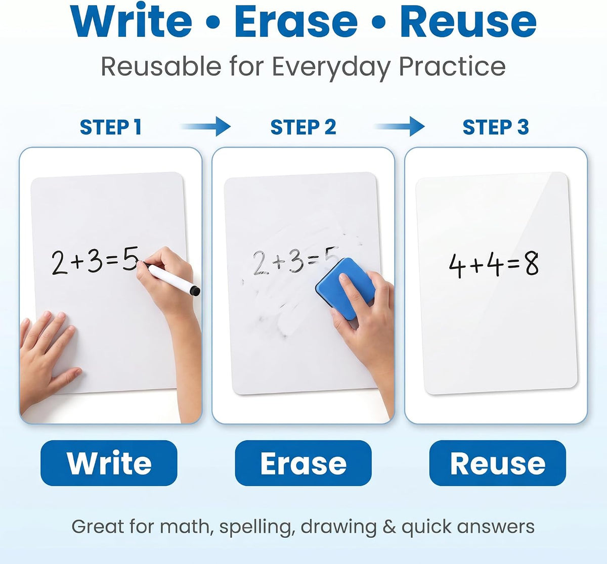 26 Pack Dry Erase Lapboards for Students, 12.5 x 9 Inch Double Sided Whiteboa...