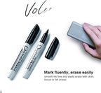 Volcanics Black Dry Erase Markers Low Odor Fine Whiteboard Markers Thin Box of - Image 5