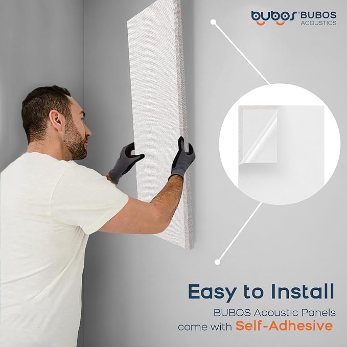 BUBOS 2 PCS Acoustic Panels, 47.2''x11.8'' Fabric Soundproof Wall Panels - Image 8