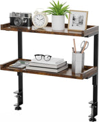 ART-GIFTREE Clamp On Desk Shelf 2-Tier, 16.5 in Wood Shelving Unit - Image 4
