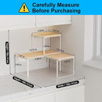 Golener Countertop Organizer Corner Shelf, 2 Tier Adjustable Stackable Corner - Image 3
