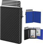 typecase Mens Wallet Card Holder: Pop Up Aluminum Case, Genuine Leather by typecase