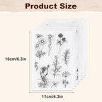 UCEC 8 Sheets Flower Clear Stamps - Image 4